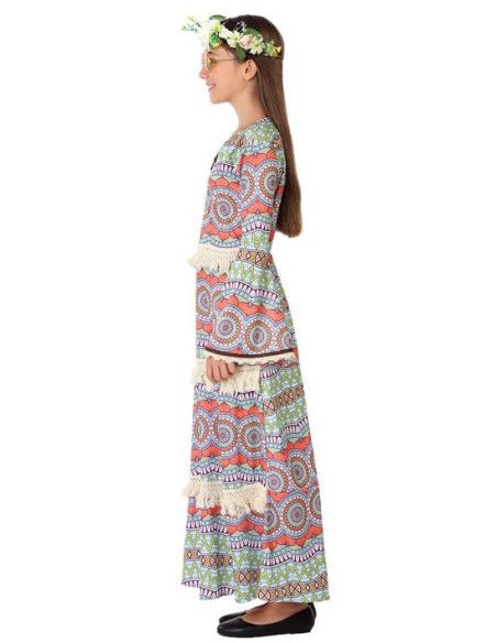 Perfil - Disfraz de Hippie largo para Niña.