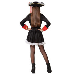 Espalda - Disfraz de Pirata Parche para Niña.