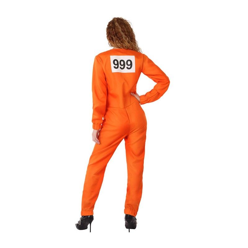 Espalda - Disfraz de Presa Naranja para Mujer.
