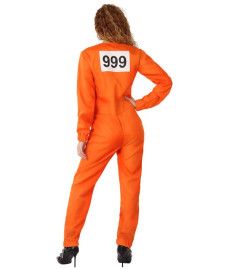 Espalda - Disfraz de Presa Naranja para Mujer.