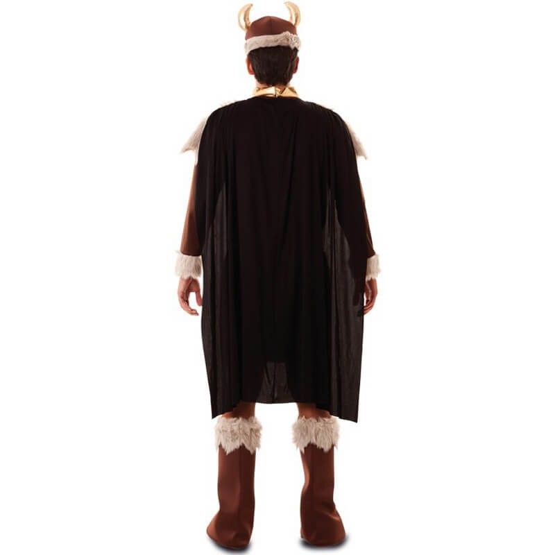 Espalda- Disfraz de Vikingo Nórdico para Hombre.