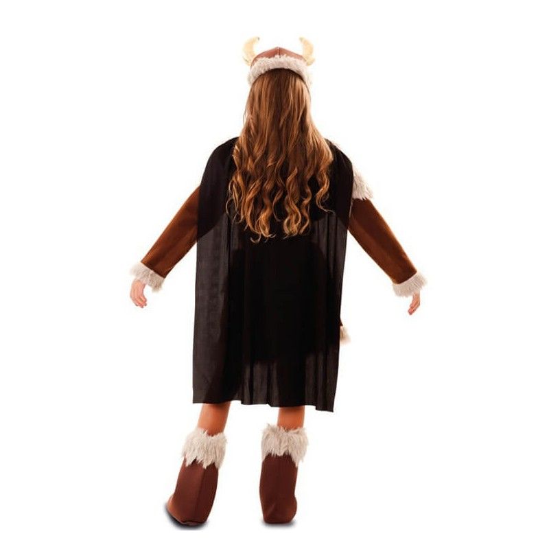 Espalda - Disfraz de Vikinga Nórdica para Niña.