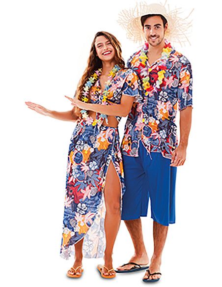 Disfraz de Hawaiana tropical para Mujer.