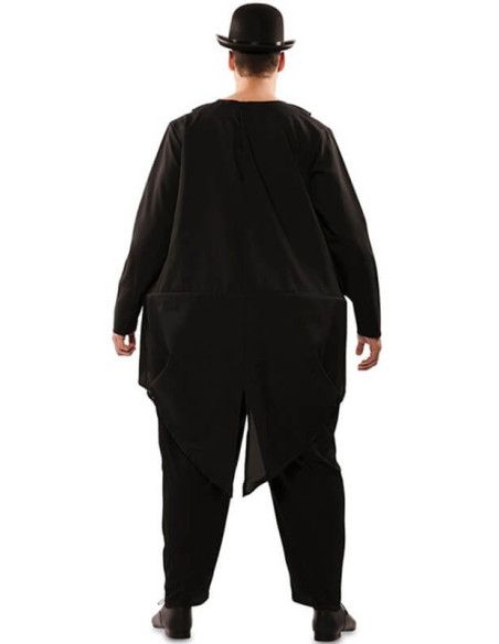 Espalda - Disfraz de Gordo con traje para Hombre.