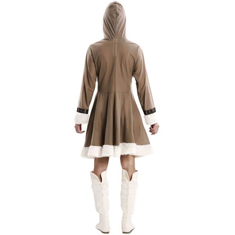 Espalda - Disfraz de Esquimal para Mujer.
