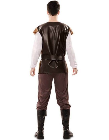 Espalda - Disfraz de Mesonero para Hombre.