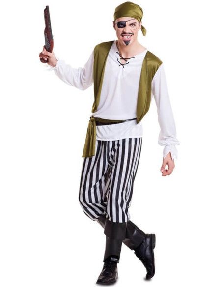 Disfraz de Pirata Verde para Hombre.