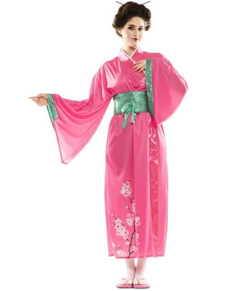 Disfraz de Japonesa Rosa para mujer.