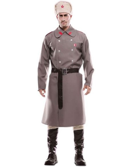 Disfraz de Ruso Gris para hombre.