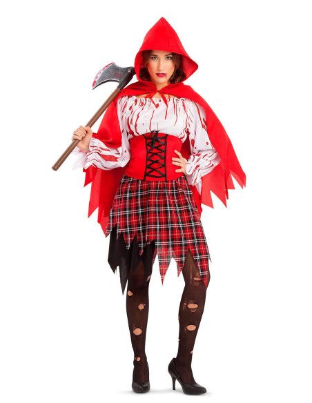 Disfraz de Caperuita Roja Sangrienta Mujer.