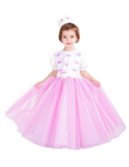 Disfraz de Princesa Tul Rosa para Niña - Disfraces de Princesa para Niña - MisterDisfraz.com