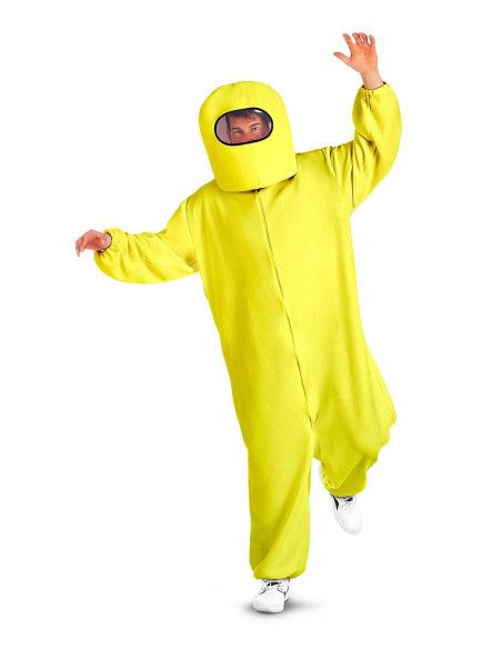 Disfraz de Among Us amarillo para adulto.