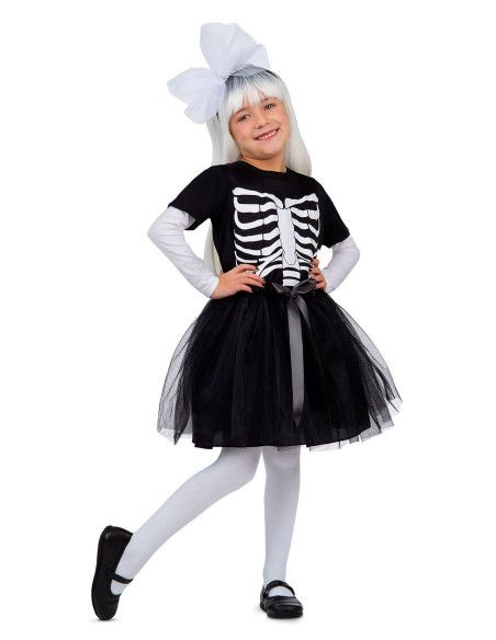 Disfraz de Esqueleto Tutú Niña.