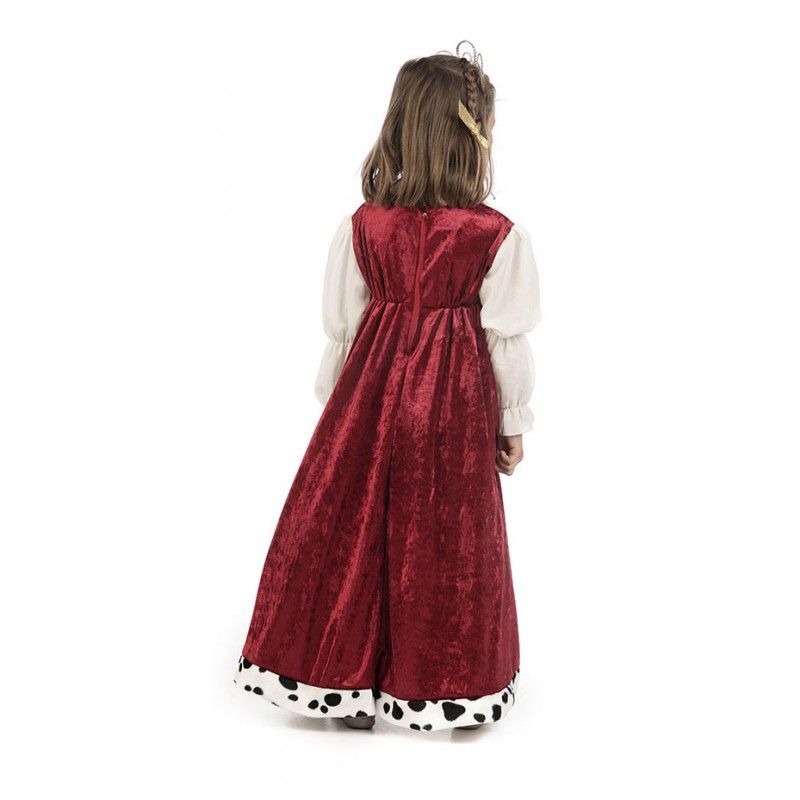 Espalda - Disfraz de Reina Medieval Deluxe para Niña