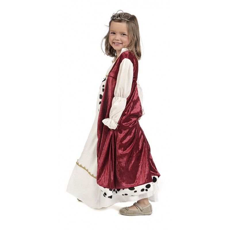 Detalle - Disfraz de Reina Medieval Deluxe para Niña