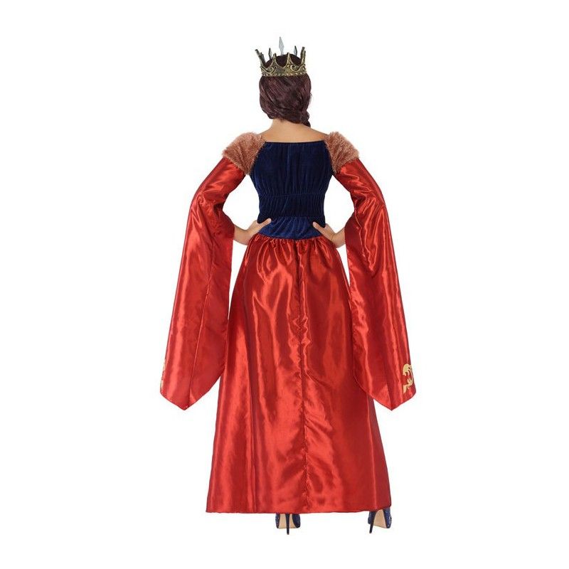 Disfraz de Reina Medieval Rojo para Mujer