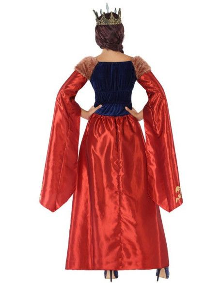 Disfraz de Reina Medieval Rojo para Mujer