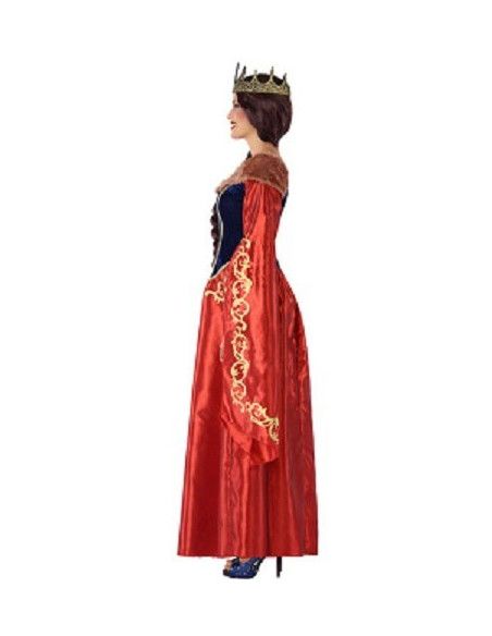 Disfraz de Reina Medieval Rojo para Mujer