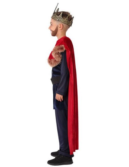 Disfraz de Rey Medieval Rojo para niño
