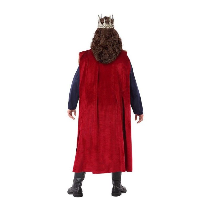Disfraz de Rey Medieval Rojo para Hombre