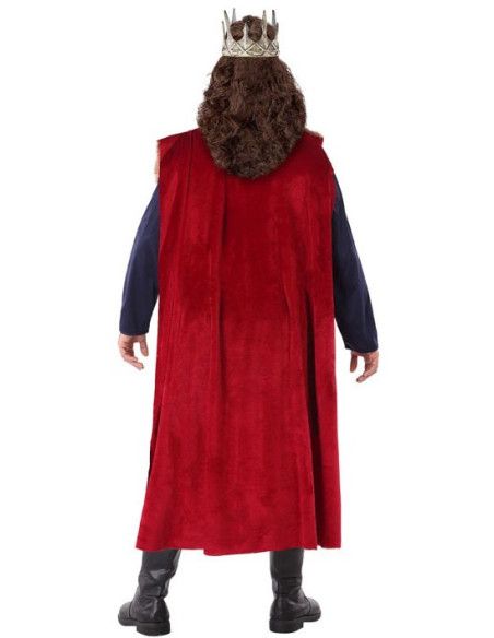 Disfraz de Rey Medieval Rojo para Hombre