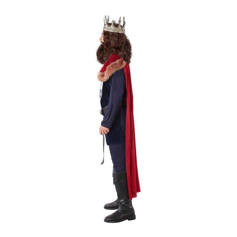 Disfraz de Rey Medieval Rojo para Hombre