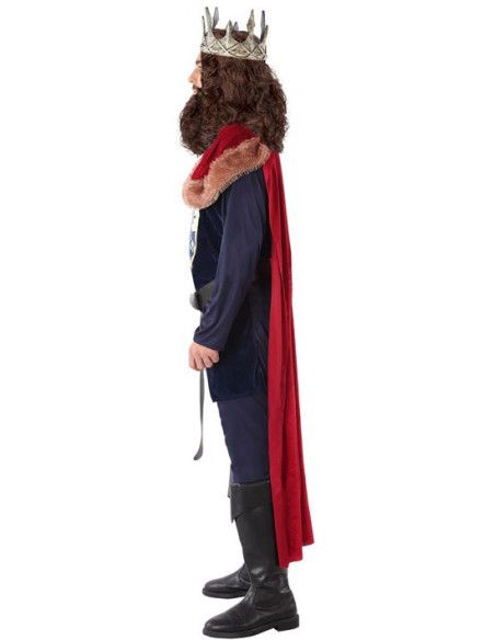 Disfraz de Rey Medieval Rojo para Hombre