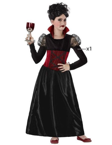 Disfraz de Vampiresa Negra Niña