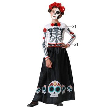Disfraz de Esqueleto Rosas para Niña