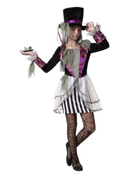 Disfraz de Sombrerera Loca Halloween para niña