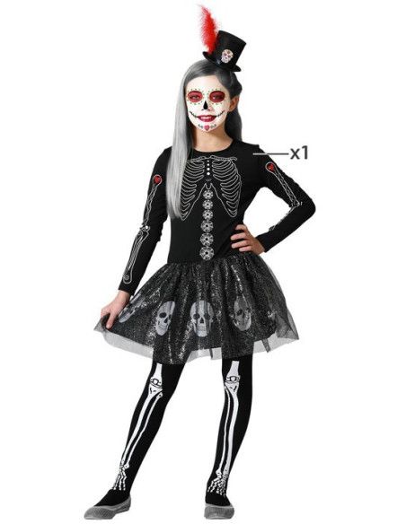 Disfraz de Esqueleto Calaveras Niña