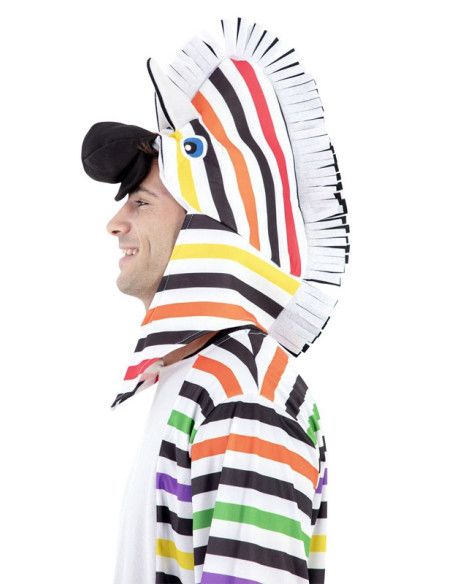 Disfraz de Cebra Multicolor para Hombre
