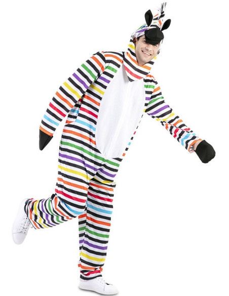 Disfraz de Cebra Multicolor para Hombre
