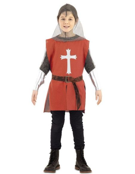 Disfraz de Capa Guerrero Medieval Roja Infantil
