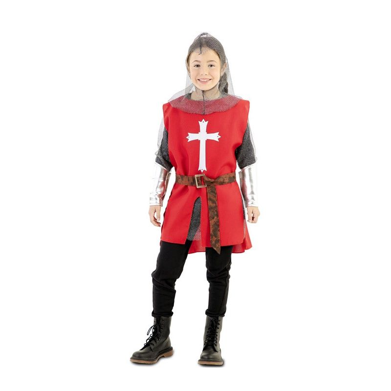 Disfraz de Capa Guerrero Medieval Roja Infantil