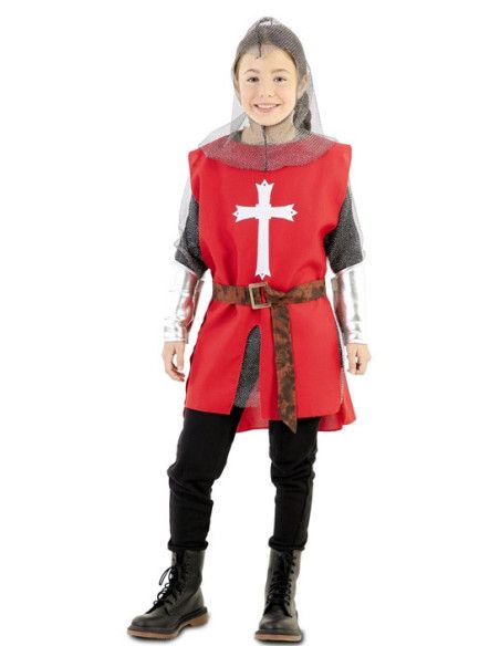 Disfraz de Capa Guerrero Medieval Roja Infantil