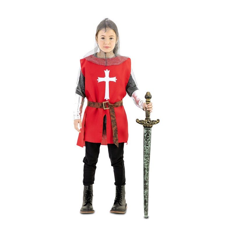 Disfraz de Capa Guerrero Medieval Roja Infantil
