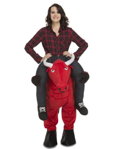 Disfraz de Toro Rojo a Hombros para Hombre y Mujer