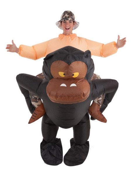  Disfraz Hinchable de  Explorador a hombros de mono para Adulto 