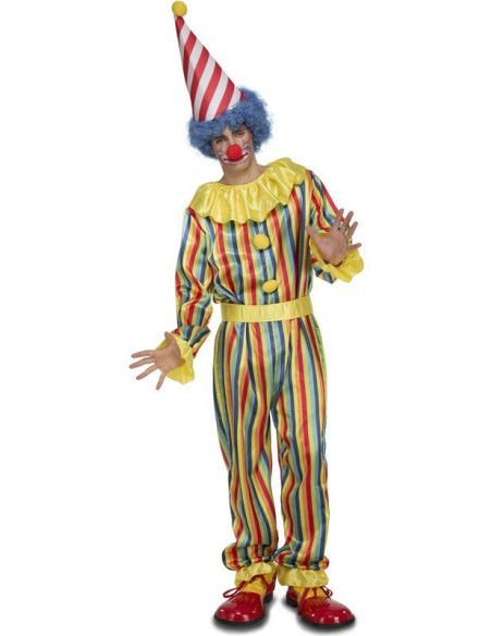 Disfraz de Payaso de Rayas para Hombre