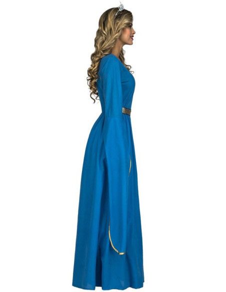 Trasero Disfraz de Princesa Medieval Azul para Mujer