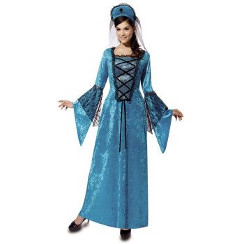 Disfraz de Princesa Medieval Azul para Mujer