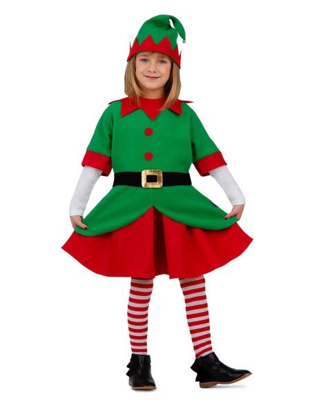 Disfraz de Elfa Navidad para Niña