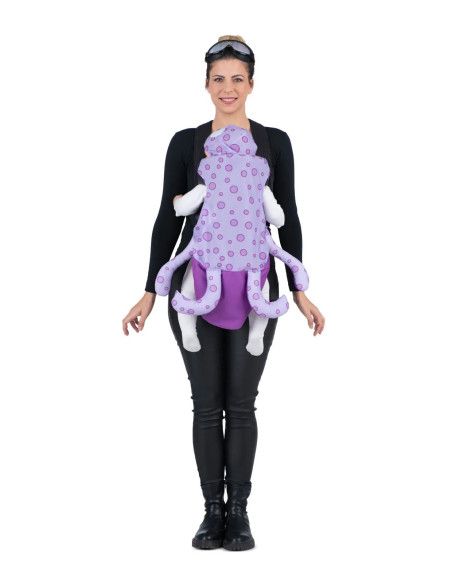Disfraz de Buceador con Pulpo cubremochila adulto