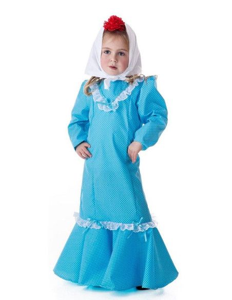 Disfraz de Chulapa Azul niña