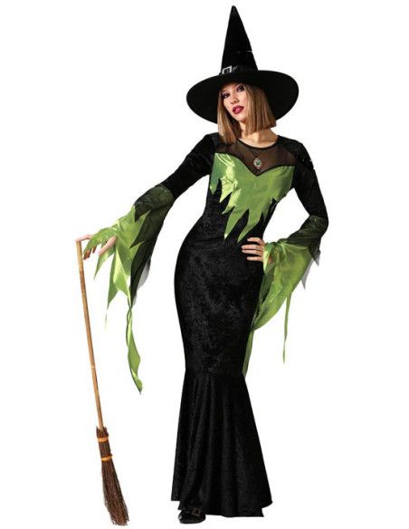 Disfraz de Bruja Verde Helga para Mujer