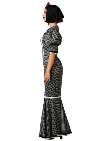 Disfraz de Chulapa Negro para Mujer.