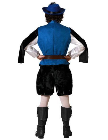 Disfraz de Mosquetero Azul para Hombre.