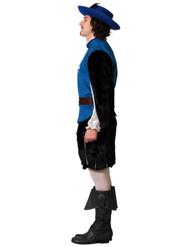 Disfraz de Mosquetero Azul para Hombre.