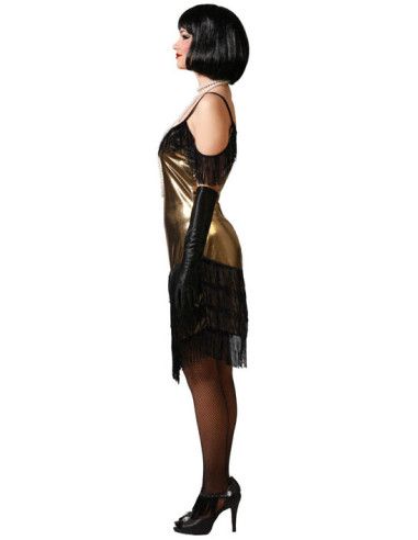 Disfraz de Cabaret Dorado para Mujer.